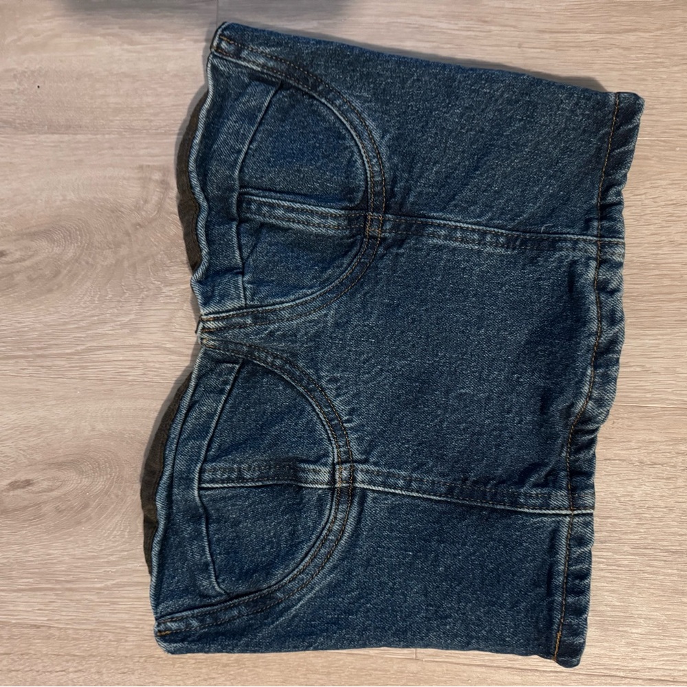 Denim Tube Top
